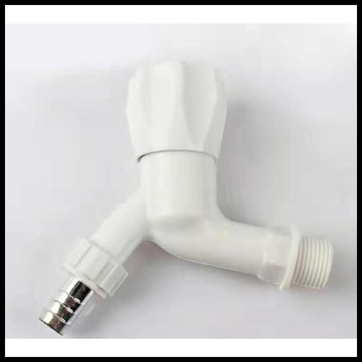 CUCI GUDANG KERAN KRAN AIR TAMAN PVC / KRAN PLASTIK PVC /KRAN PLASTIK MURAH/TESON - PUTIH, MAHKOTA