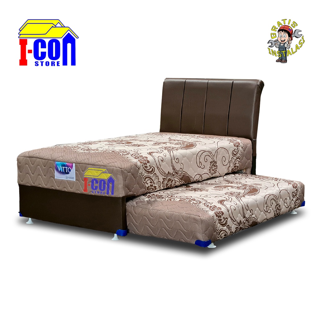 Ocean Bed dorong Vitto Springbed Anak Bed sorong anak 2in1 Kasur tingkat