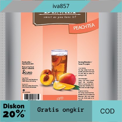 

PROMO PEACH TEA POWDER DENALI 1000GR GRATIS ONGKIR