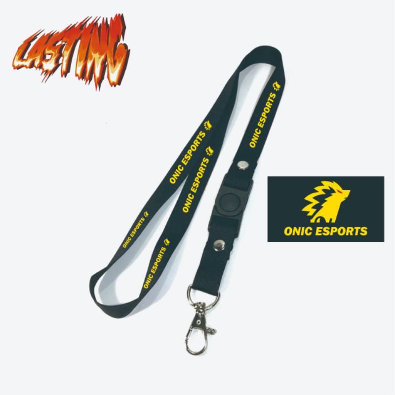 

Lanyard ONIC ESPORTS / ML / MOBILE LEGEND GANTUNGAN KUNCI/GANTUNGAN ID CARD/GANTUNGAN POD Best seller / Bisa COD