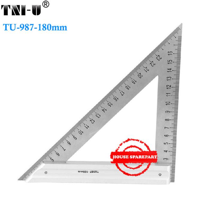 

TNI-U TU-987 180mm Pengaris Segitiga Stainless Original hpart33 dijamin