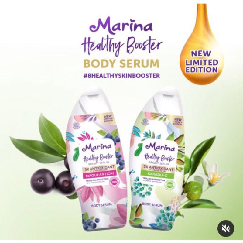 New marina body lotion serum &amp; healty boster  185 ml handbody