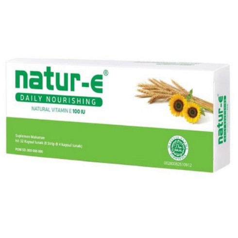 Terbaru!! Natur-E Natural Vitamin E 100 Iu Isi 32, Daily Nourishing - Box 8 Strip @ 4 Softcapsule