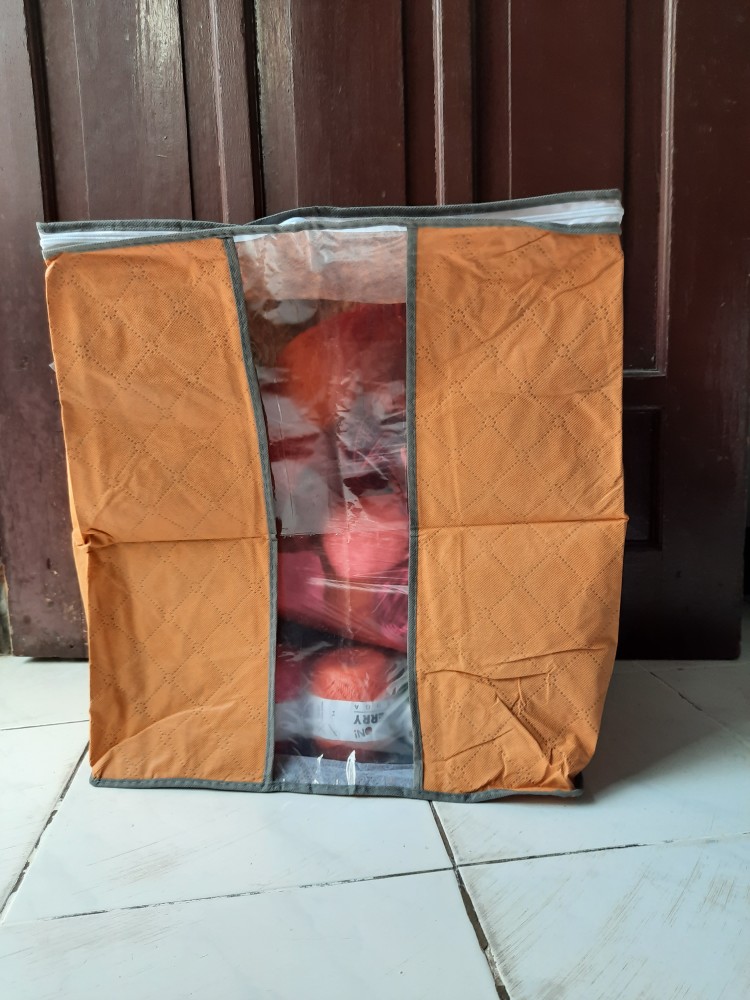014 Storage Bag Berdiri Box Tempat Penyimpanan Pakaian Selimut Bed Cover Organizer
