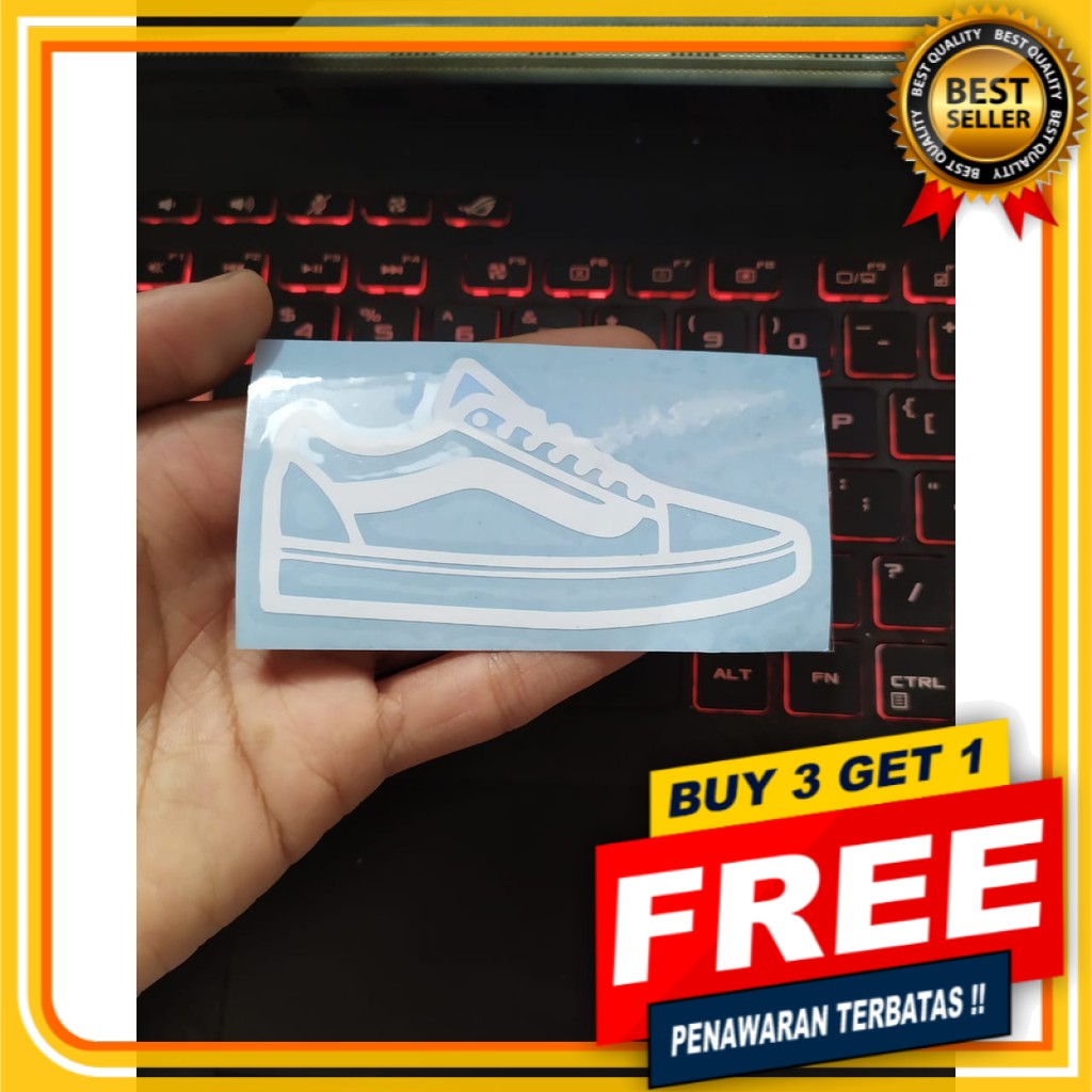 [BISA COD] VANS SHOES STIKER CUTTING STIKER OUTDOOR STIKER AKSESORIS SEPEDA MOTOR