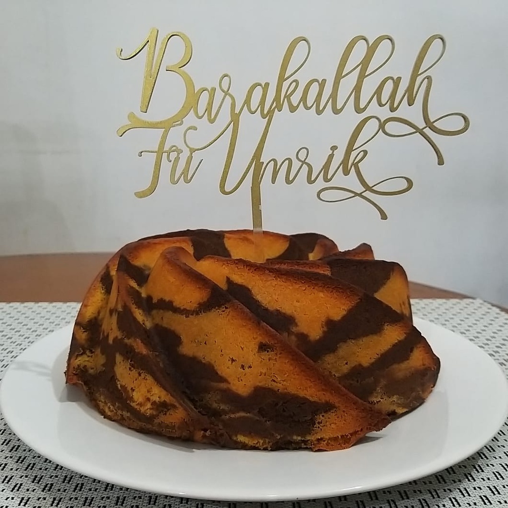 Cake Topper Barakallah Fii Umrik Acrylic Premium