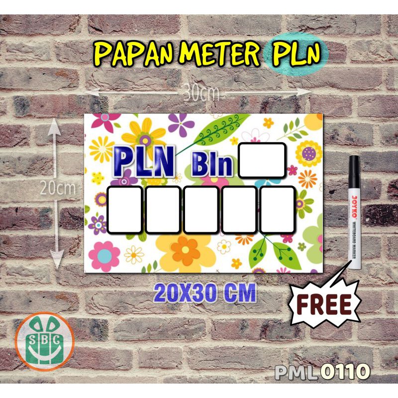 

Stokastik Papan Meter Listrik PLN PAM motif Unik - Floral 10