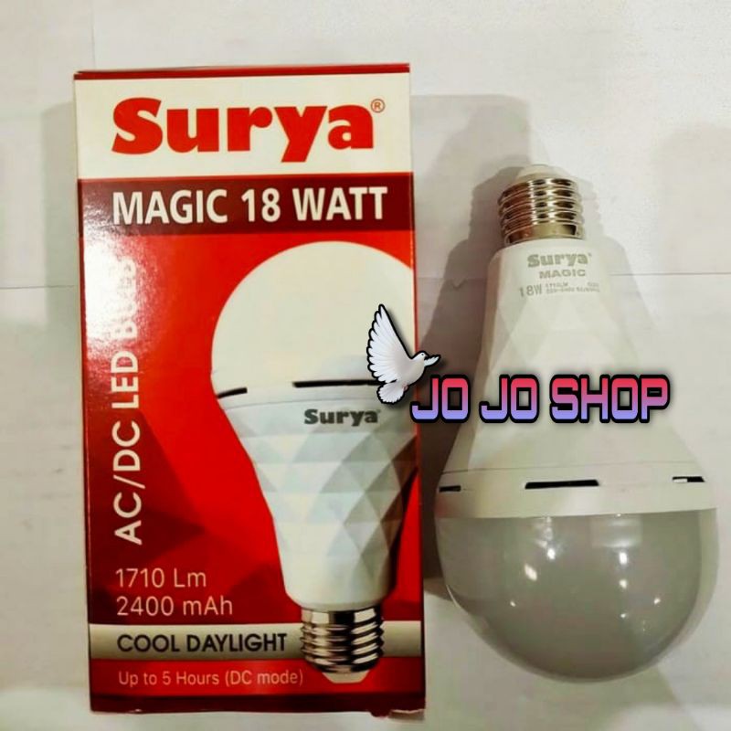 Bohlam Lampu magic 18 watt Hannochs Surya cahaya putih