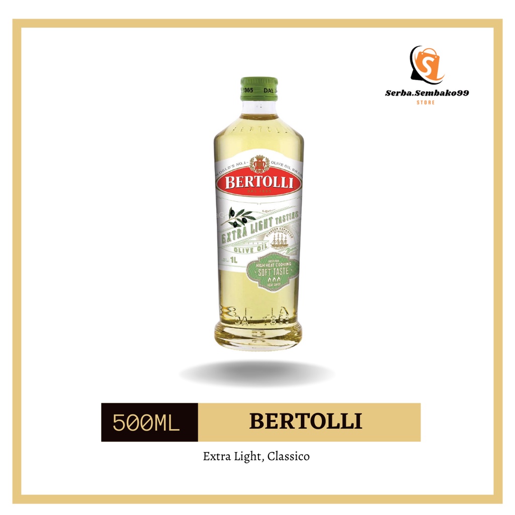 

OLIVE OIL BERTOLLI EXTRA LIGHT , CLASSICO 500ML / MINYAK MAKAN OILVE