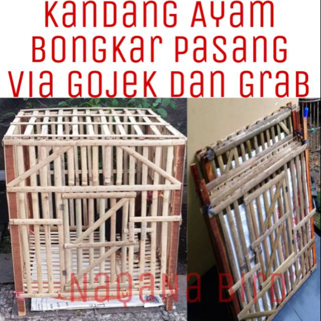 Kandang Ayam Bambu Bongkar Pasang