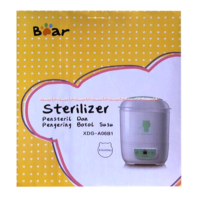 Bear Sterilizer Bottle Alat Steril Pembersih Rebus Botol Susu Bayi 600watt