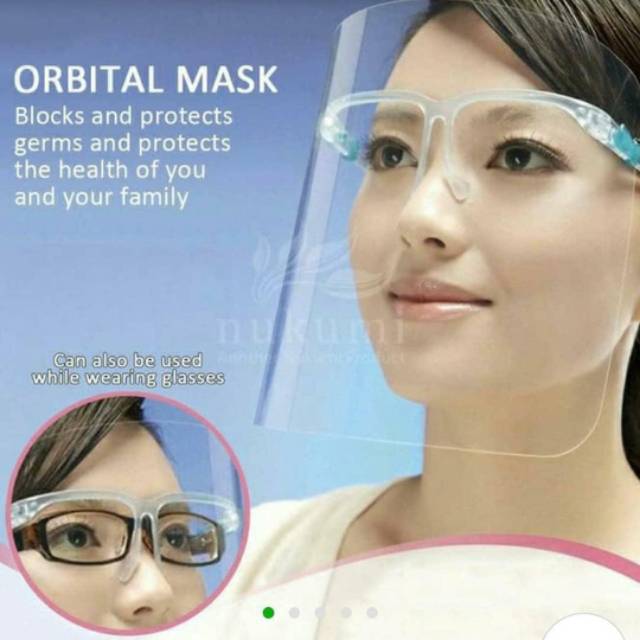 FACESHIELD DENGAN KACAMATA DALAM MUDAH DIRANGKAI ISI 1 HARGA TERMURAH