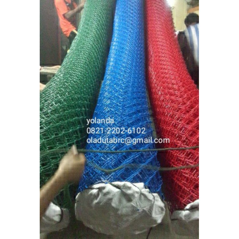 kawat harmonika pvc warna warni
