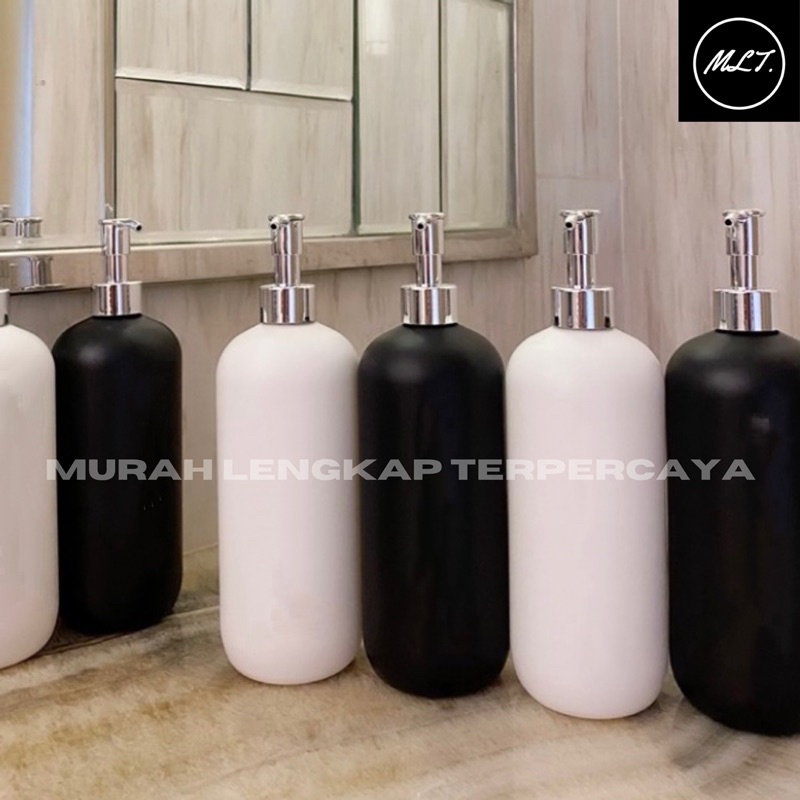 BOTOL DOFF N24 500ML SILVER LUXURY. AESTHETIC BOTTLE MINIMALIST REFILL ORGANIZER TEMPAT WADAH BOTOL HDPE HITAM DAN PUTIH LUXURY CLIP OIL SILVER 500 ML PET 500ML