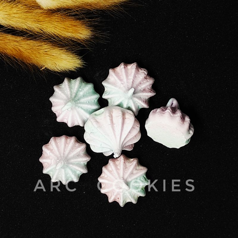 

Meringue cookies soft blue pink