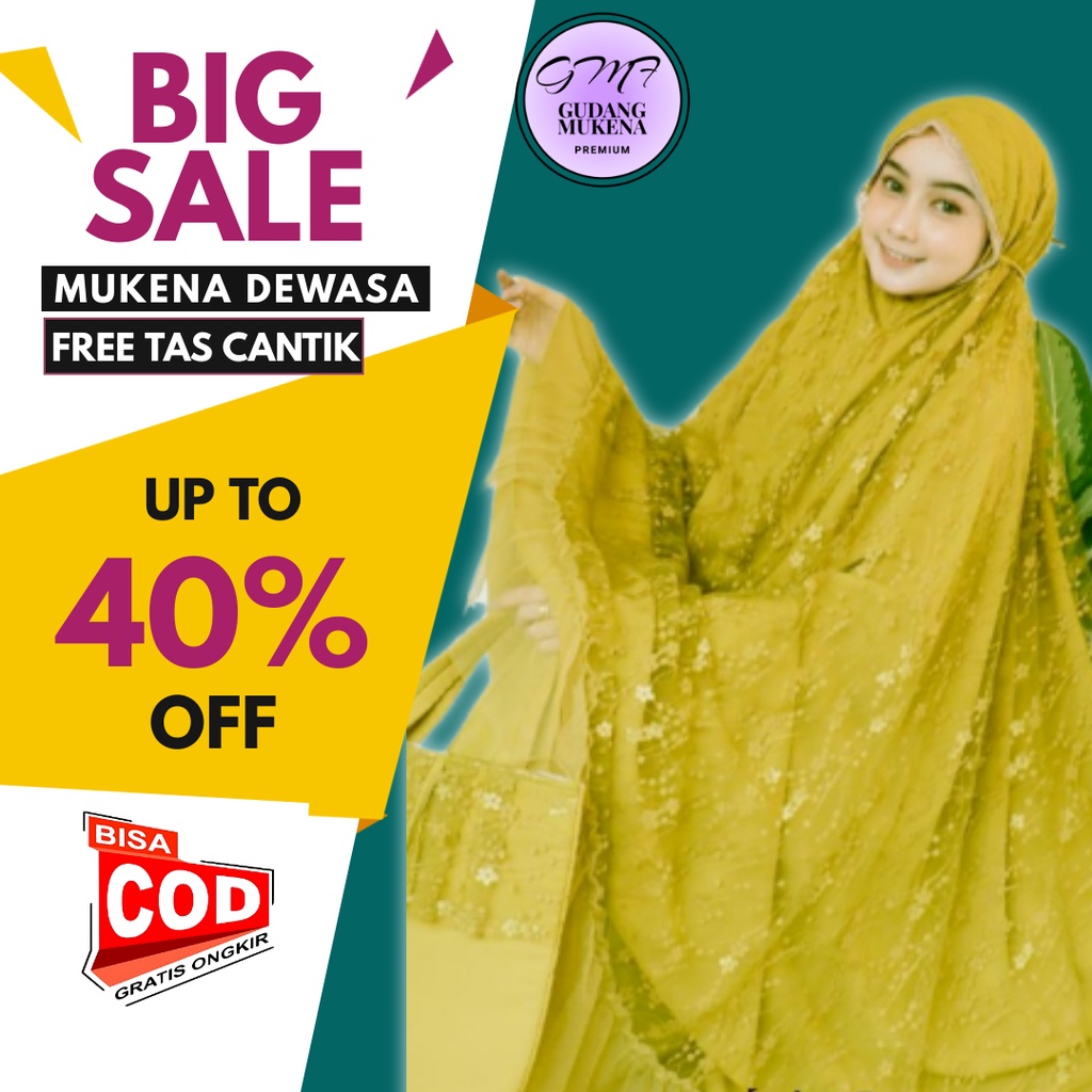 Mukena Muknah Mukenah Dewasa Jumbo Full Renda Premium Mewah Telekung Rukuh Terbaru Original Branded