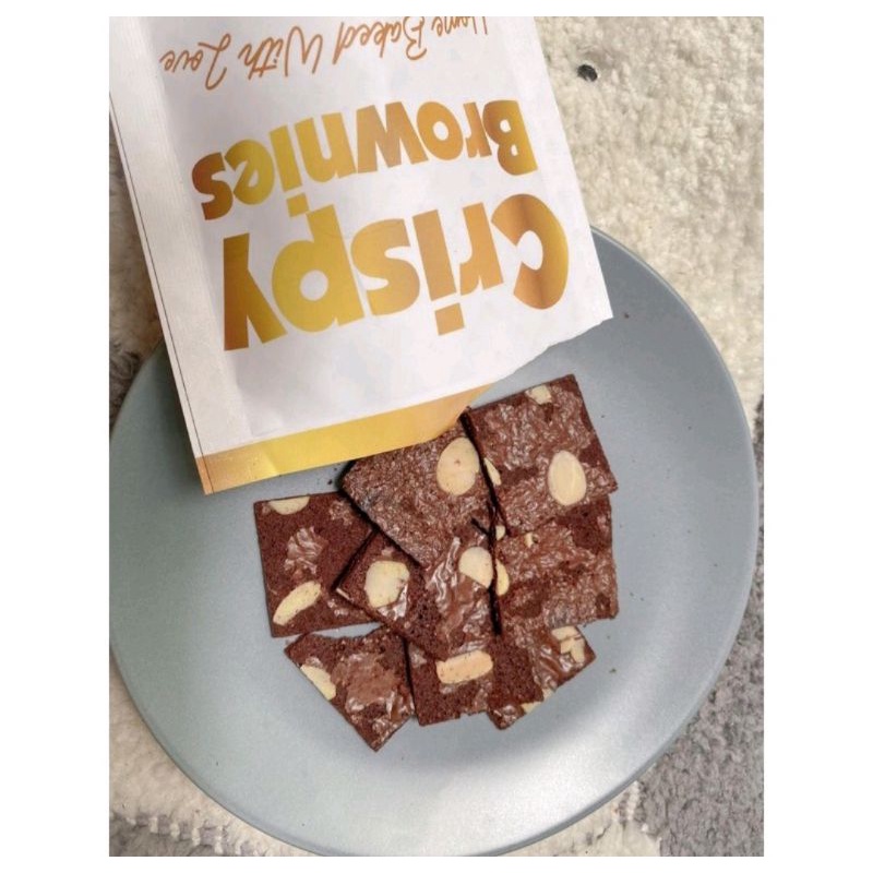 

crispy brownis cipicipi / camar cakes (chocochips, chesse, almond) cookies kering | kue kering | cemilan brownis kering