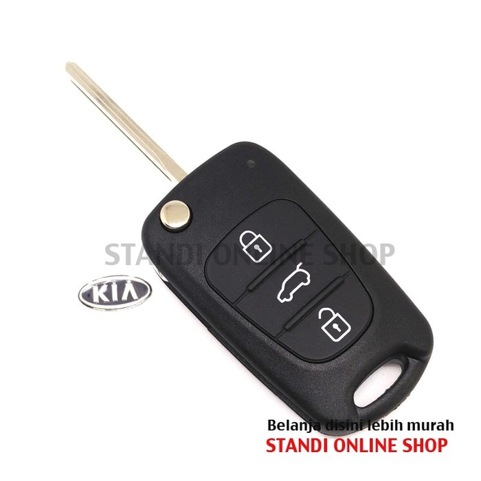 Casing Kunci Lipat Flip Key Rumah Kunci KIA Sportage Rio 3 Tombol