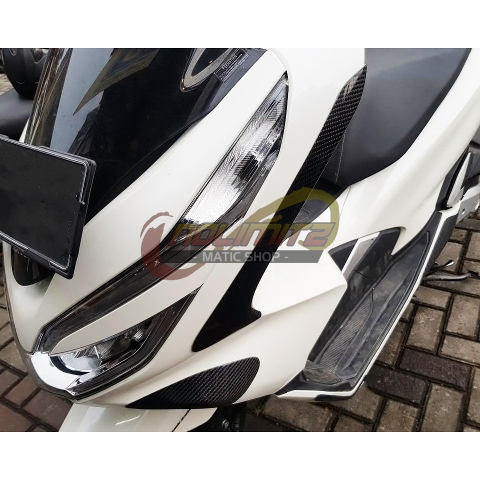 Cover Pelindung Sayap Body Depan Bawah Carbon Kevlar PCX 150 Lokal