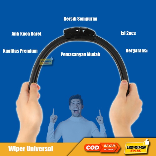 2 PcsWiper Frameless Honda Jazz Wiper Mobil Jazz Lama Jazz RS Wifer Mobil Wiper Blade