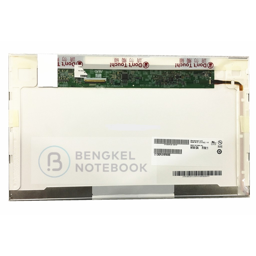 LCD 12.5 WXGA LTN125AT02 B125XW02 V.0 HP Elitebook 2560P Tebal 40pin