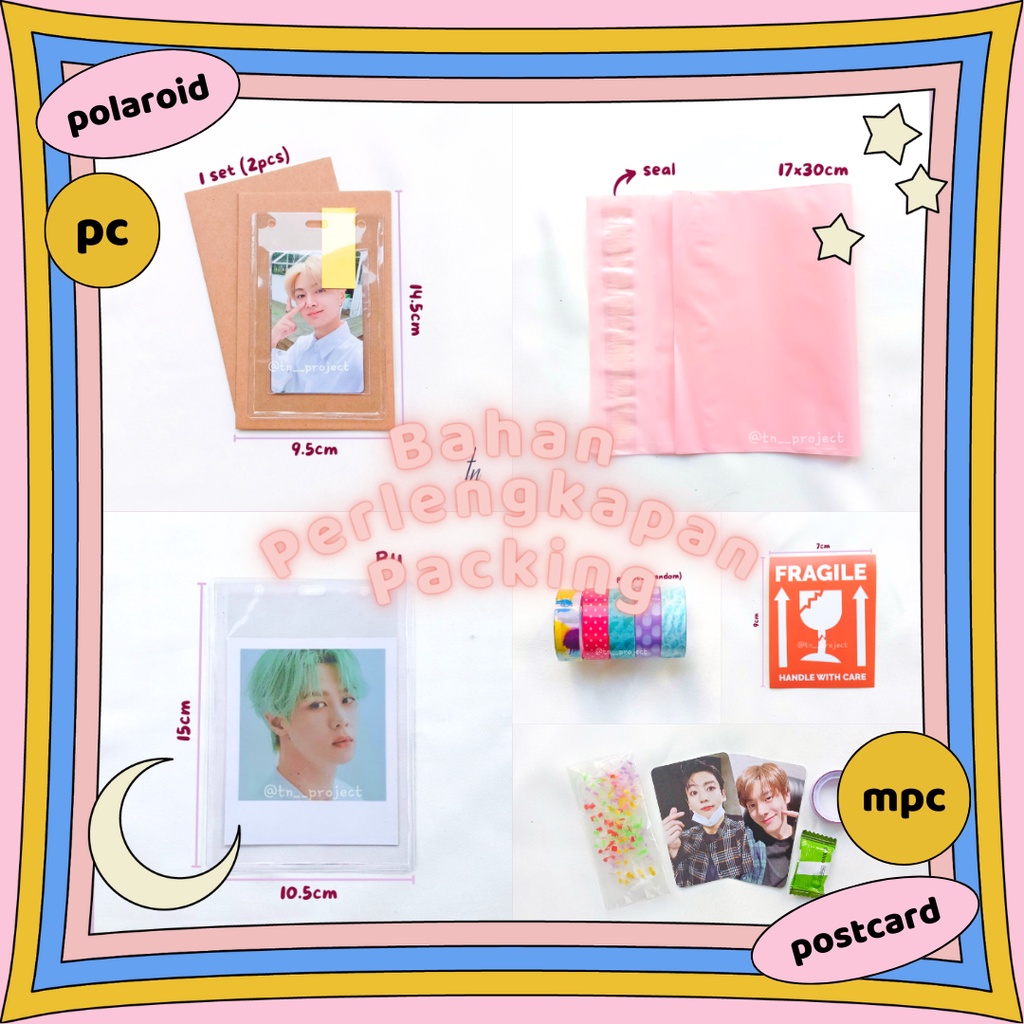 Paket Bahan Perlengkapan Packing Photocard Set Kit MPC Polaroid Postcard PC