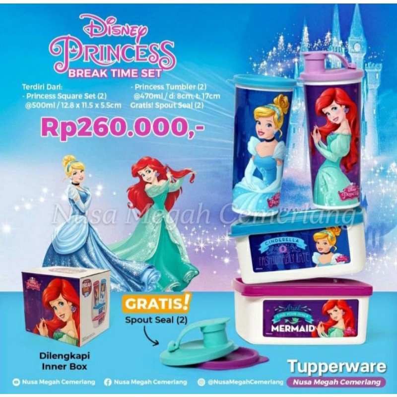 TUPPERWARE | Princess Break Time Set | Tempat Makan Anak