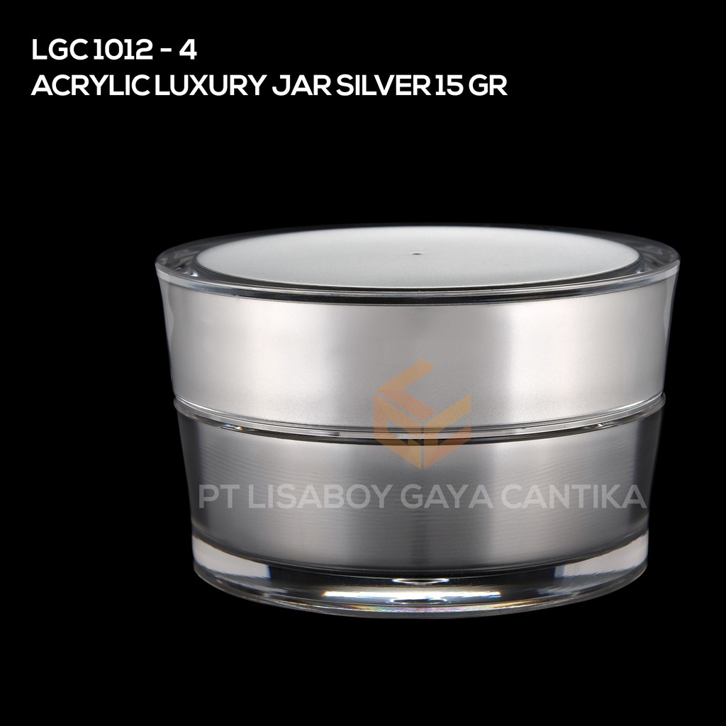 POT CREAM SILVER 15GR /ACRYLIC LUXURY JAR SILVER 15 GR