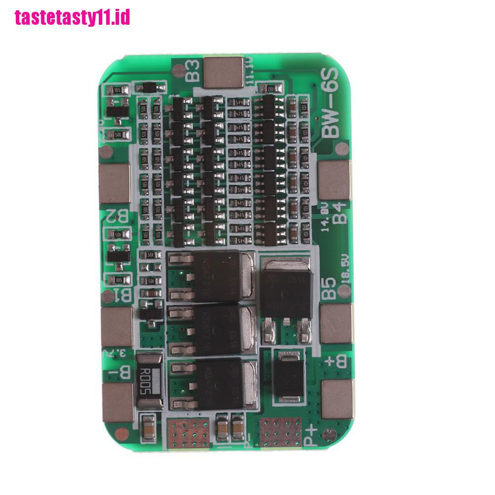 Papan Pelindung BMS PCB 6S 15A Untuk 6 Pak 18650 Li-ion Lithium