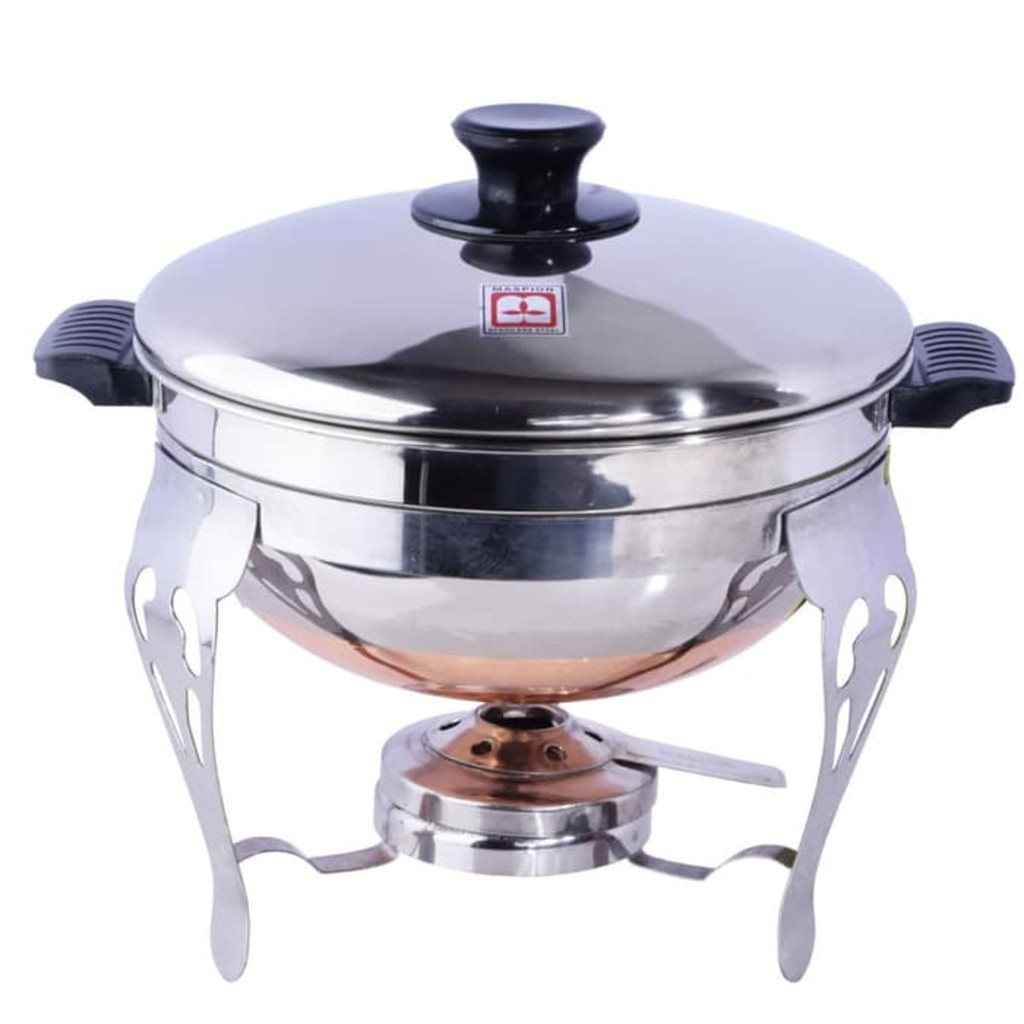 Maspion Deep Soup Bowl 22 cm Prasmanan Penghangat Stainless