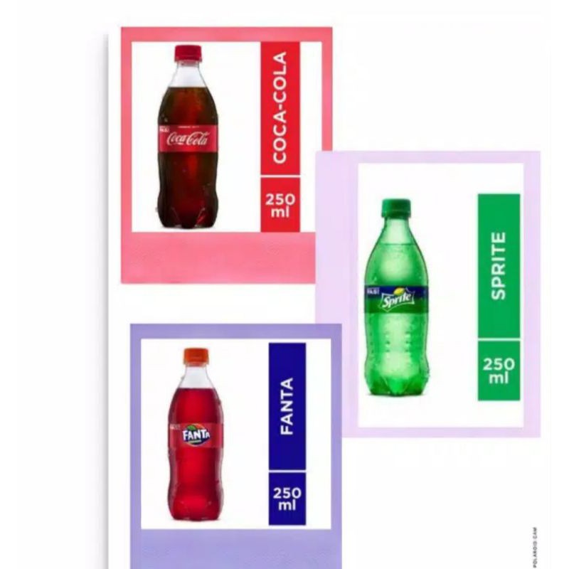 sprite/fanta/cocacola 250 ml 1 lusin