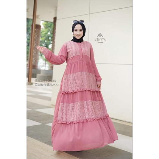 [COD] gamis burkat malika // gamis lebaran | GAMIS BEST SELLER