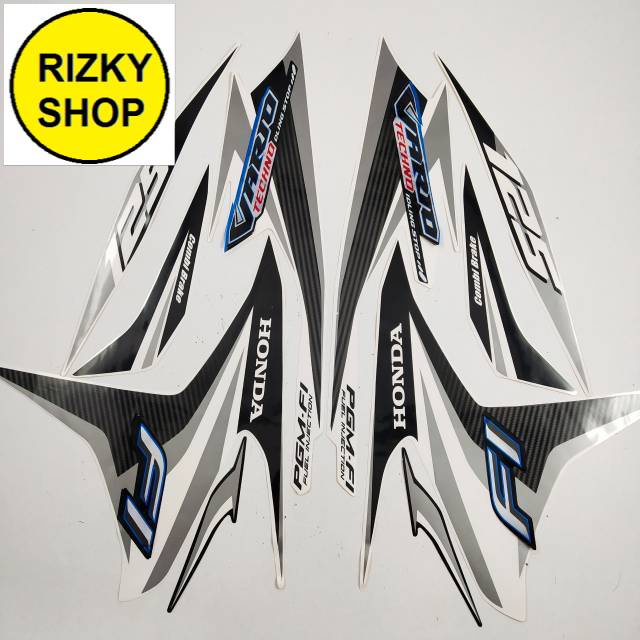 striping honda vario 125 iss techno old 2014 2015 putih body standar