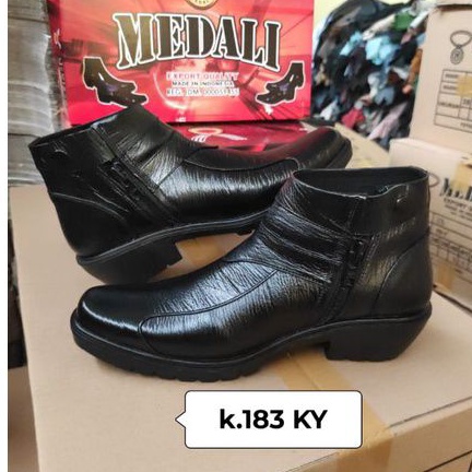 Sepatu Kulit PDH pria boots polri TNI security guard PNS sepatu Kerja formal Tampil lebih keren