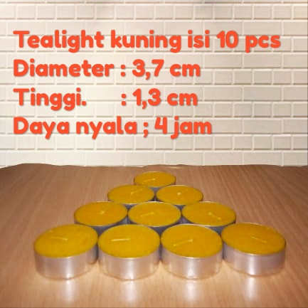 Lilin tealight / lilin dekorasi / lilin tablet isi 10 pcs