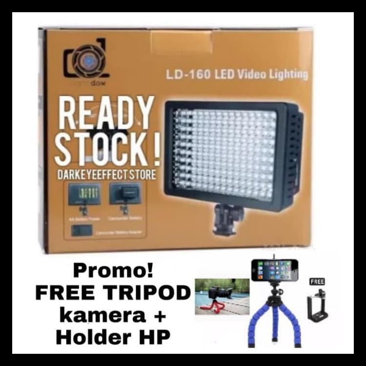 CANON, NIKON, SONY HD-160 LED VIDEO LIGHTING-LAMPU STUDIO FOTO MURAH KODE 396