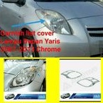 garnish list cover lampu depan Toyota Yaris 2007-2013 chrome