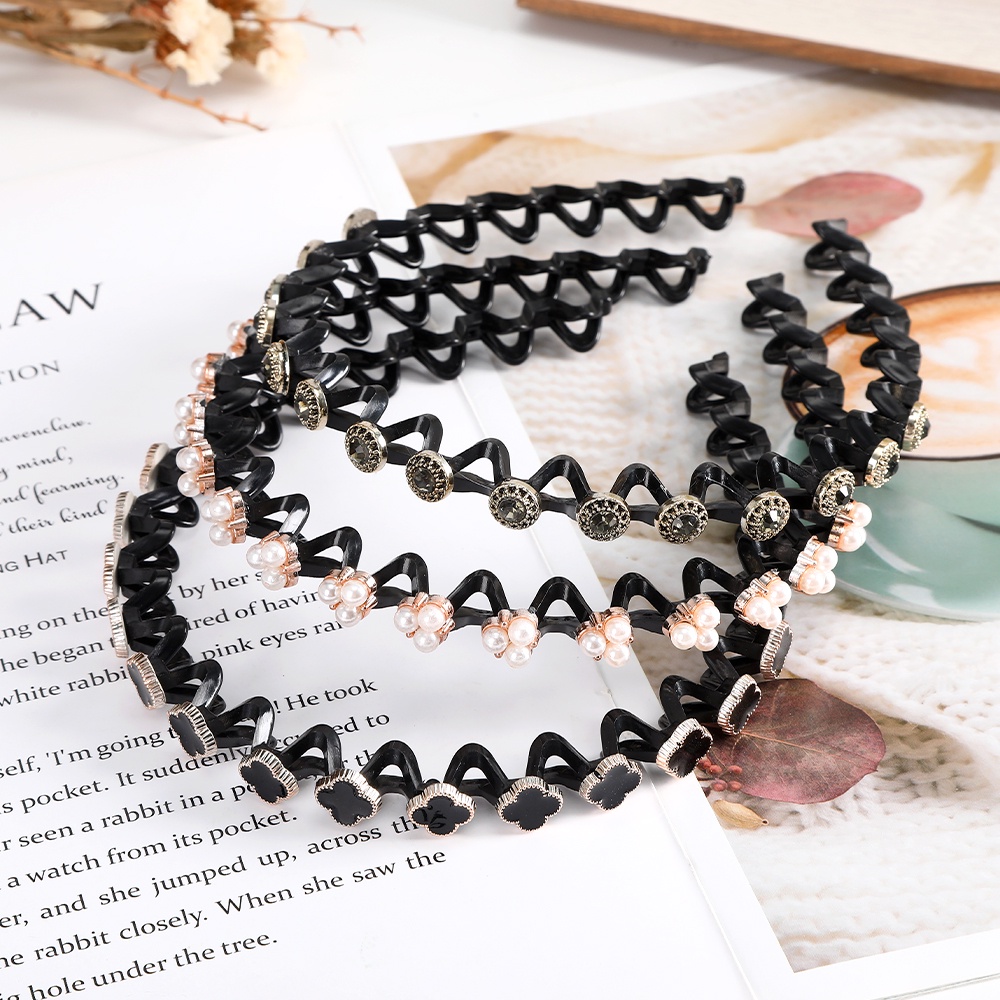 Korean Pearl Wave Headband Fashion Simple Washing Face Hair Bands Women Hair Accessories