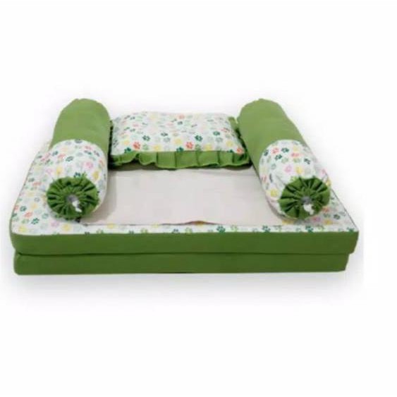 [ Grosir ] Omiland Kasur Bayi Lipat + Kelambu Kojong (Bisa Dilepas) Forest Series - OBK5219 ,.,.,.,.