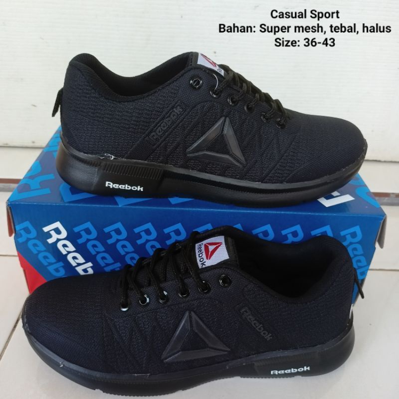 Jual Sepatu Sekolah Hitam Polos Reebok 771 Pria Wanita Sepatu Kerja