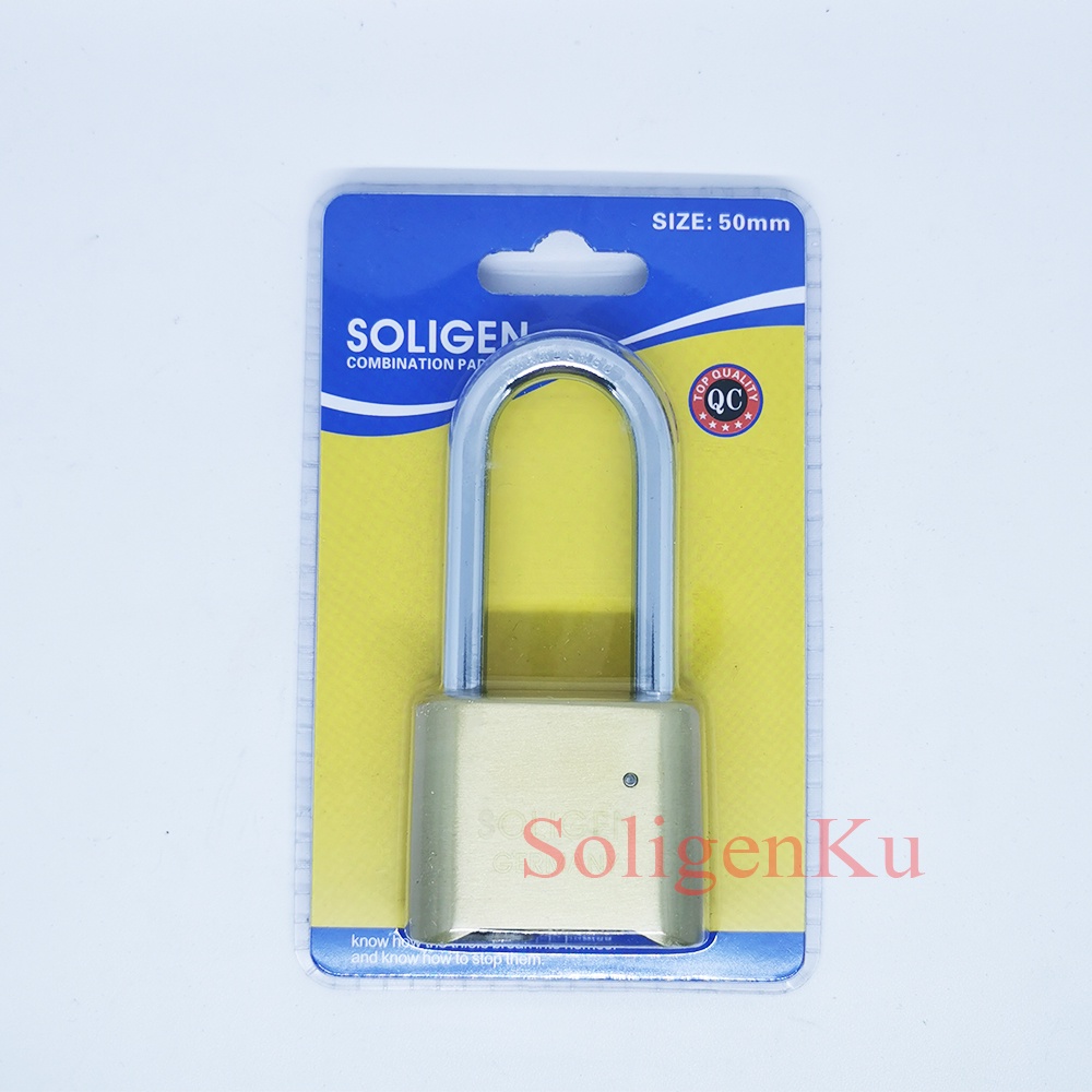 Gembok Nomor Password Soligen 50 mm Panjang Kombinasi Angka / Gembok Kode Nomor Password Soligen 50 