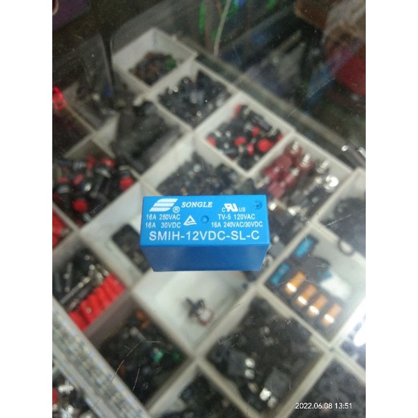 Relay Songle DC 12V 16A Riley 8kaki