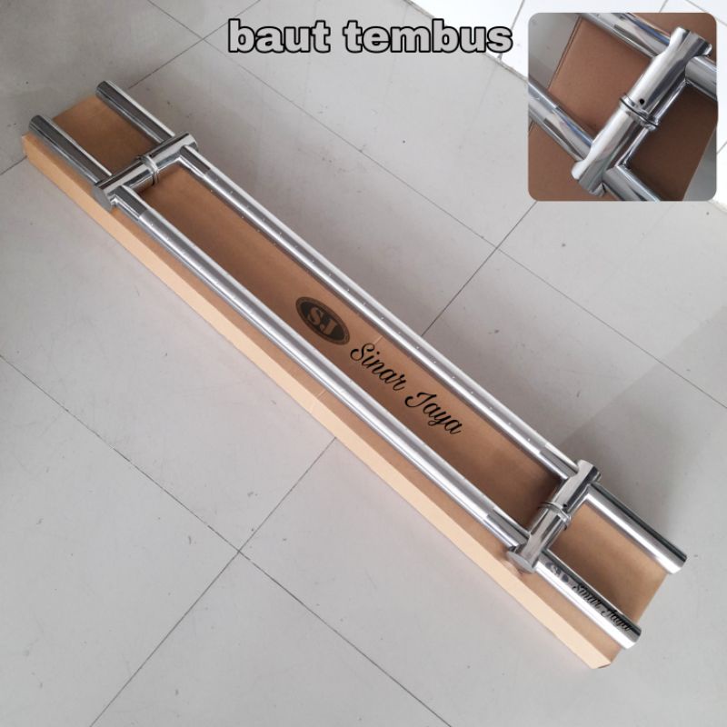 handle pintu rumah mewah 120cm / 100cm gagang tarikan pintu stainless pegangan pintu minimalis model spb rintik