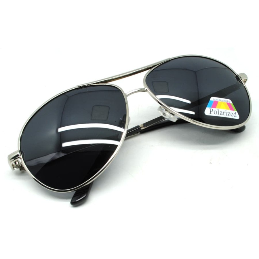 Kacamata Hitam Polarized - Silver