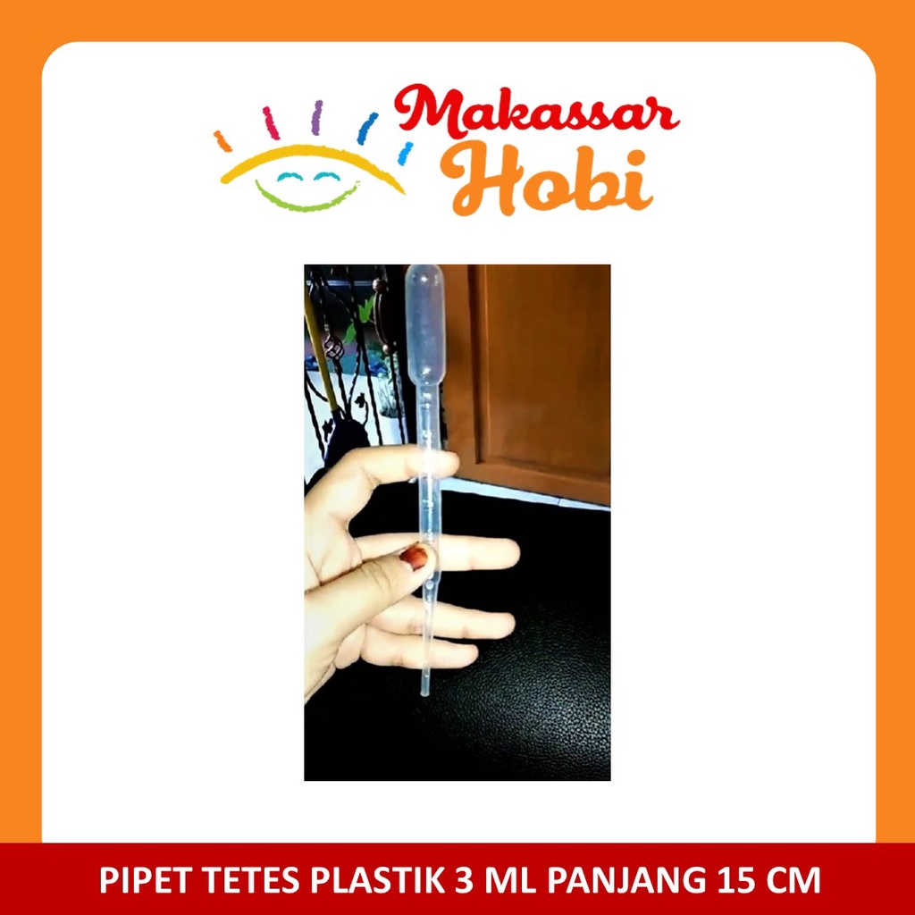 Pipet Tetes Plastik 3ml Panjang 15cm untuk Artemia Kutu Air Infusoria