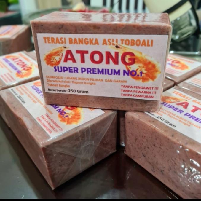 

Big Sale TERASI BANGKA ATONG SUPER PREMIUM BELACAN BANGKA ASLI TOBOALI UK.250GR Big Sale