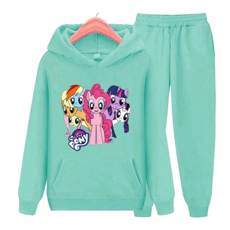 SETELAN ANAK SWEATER HOODIE KUDA PONI SIZE S, M, XL, XXL