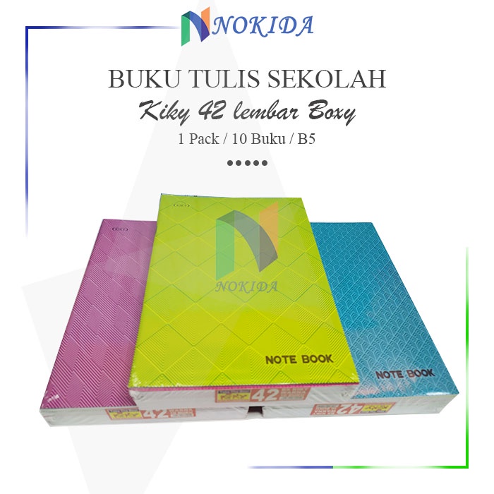 Jual Nokida Buku Tulis Sekolah Kiky Besar 1 Pack [42 Lembar] / Buku ...