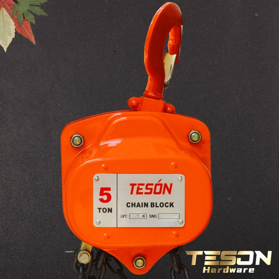 #TERMURAH!!! Teson Chain Block 5 Ton x 5 Meter Takel Katrol Hoist Chainblock