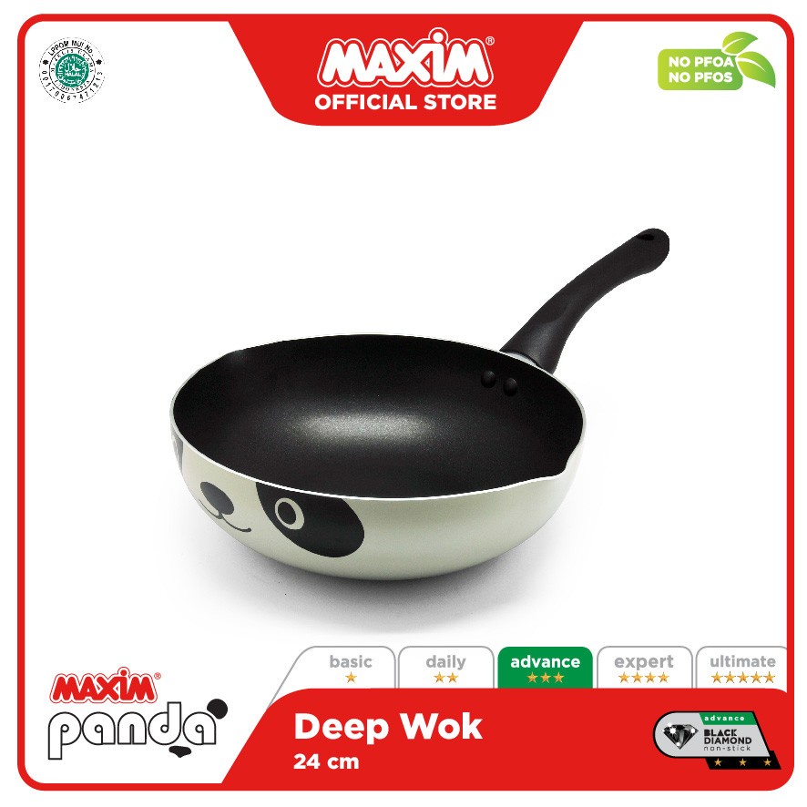 PANDA DEEP WOK 24cm MAXIM / WAJAN TEFLON MAXIM